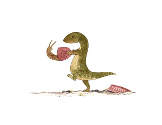 Illustration for article titled Dinosaurs face new challenges in these beautiful watercolors